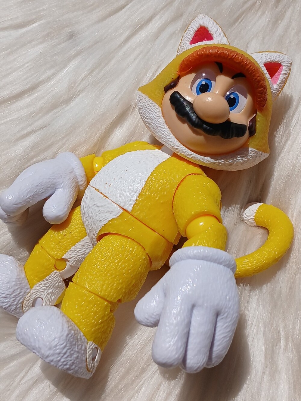 Cat Mario Action Figure Super Mario Bros. Movie Nintendo Yellow Toy Figurine